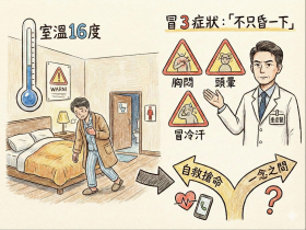 急凍6度OHCA已225人…天冷上個廁所就猝死？重症醫：冒3症狀「不只昏一下」，自救搶命必看